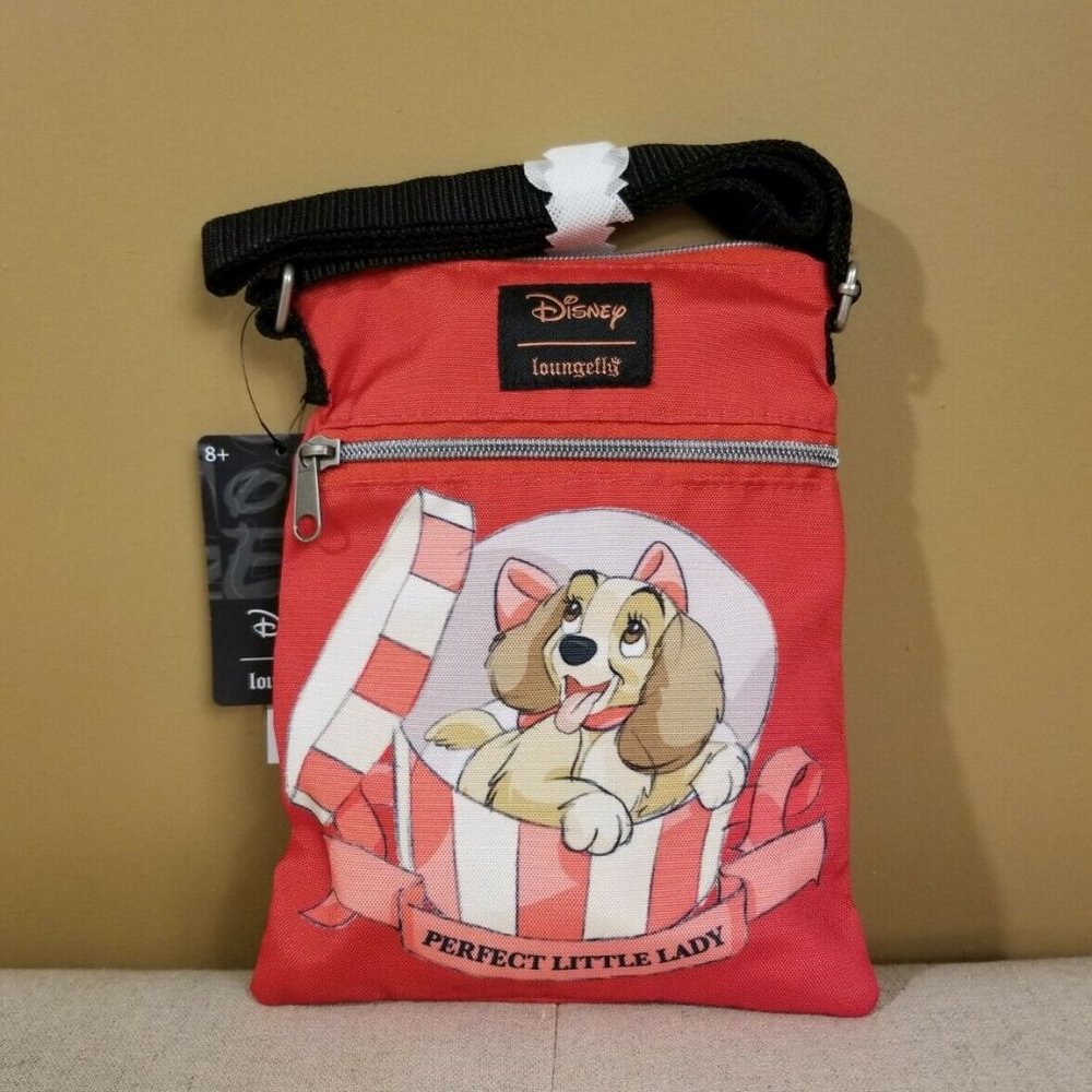Loungefly Disney Lady and the Tramp Passport Bag Crossbody NEW